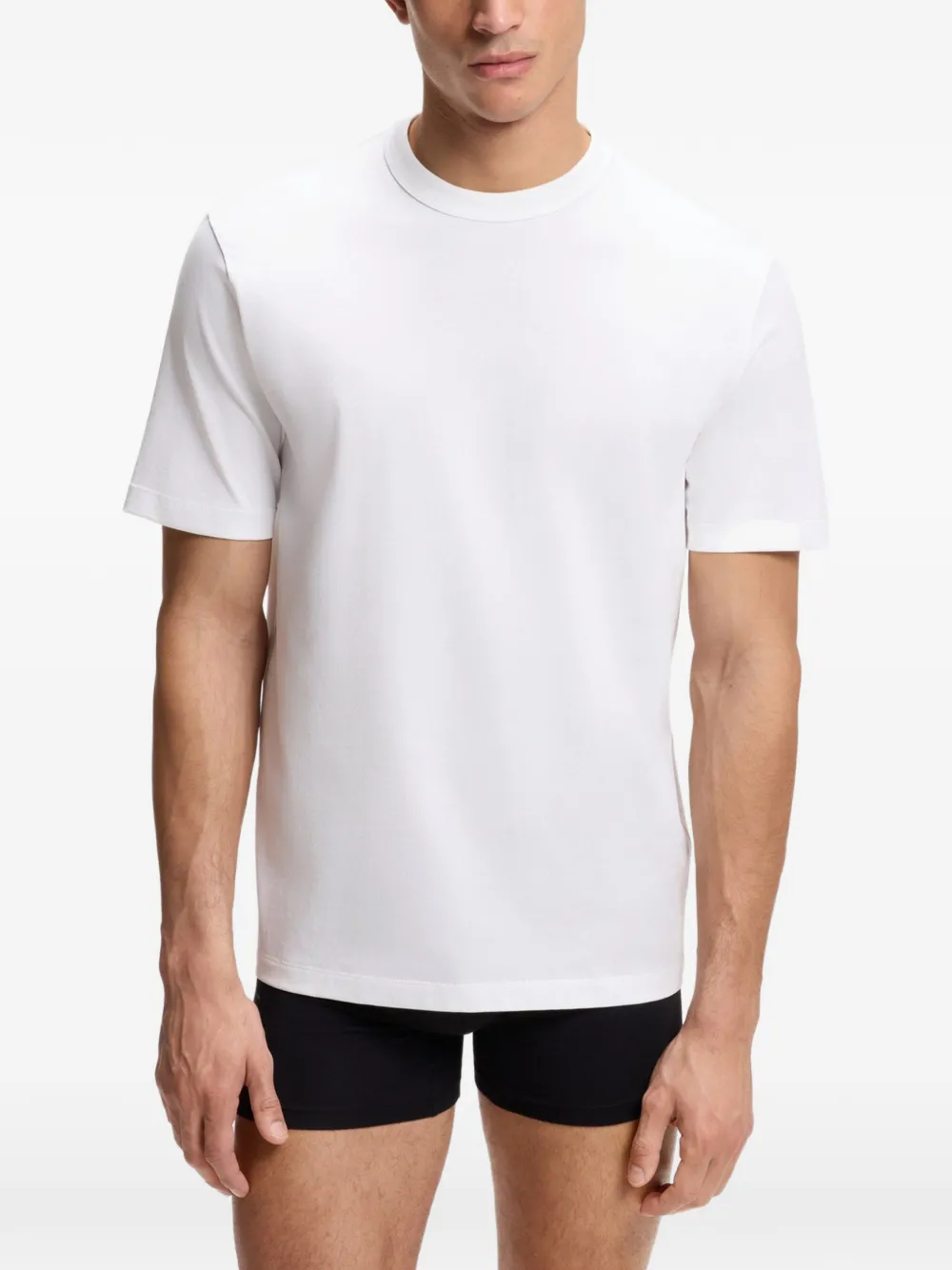 HUGO three-pack of crew-neck t-shirts in cotton - Nero