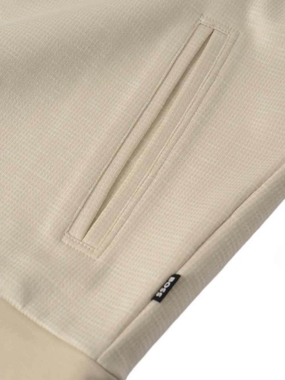 BOSS zip-up textured cardigan Beige
