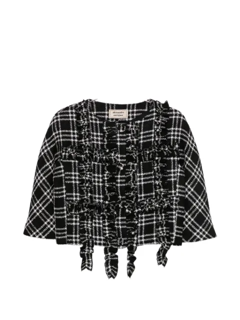 alessandro enriquez ruffled bouclé jacket