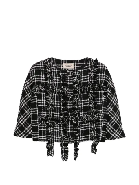 alessandro enriquez ruffled bouclé jacket