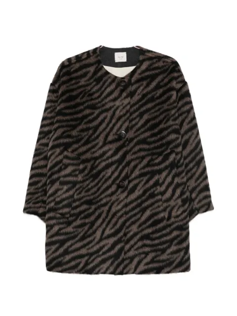 Alysi tiger-print button-up coat