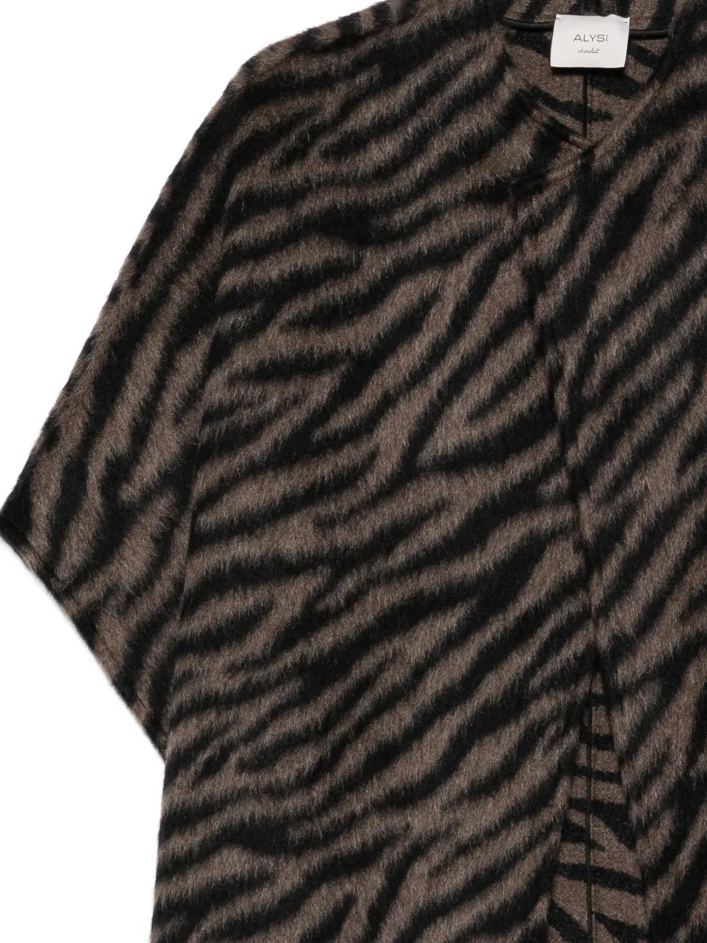 Alysi Jack met korte mouwen en tijger-print Bruin