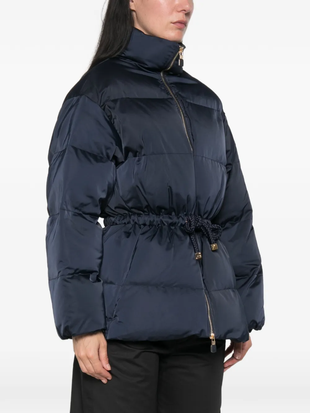 Elisabetta Franchi Jas met trekkoord Blauw