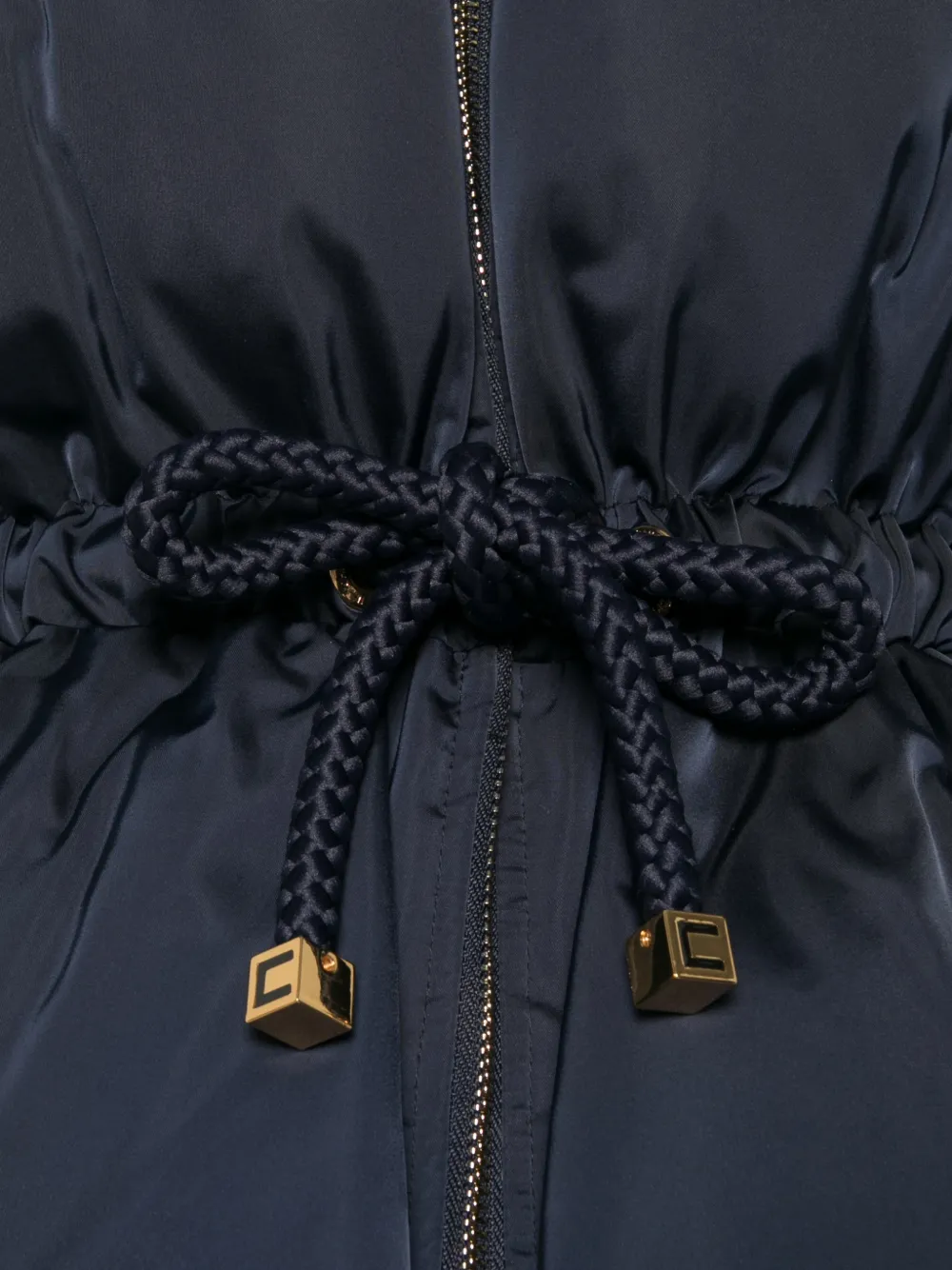 Elisabetta Franchi Jas met trekkoord Blauw