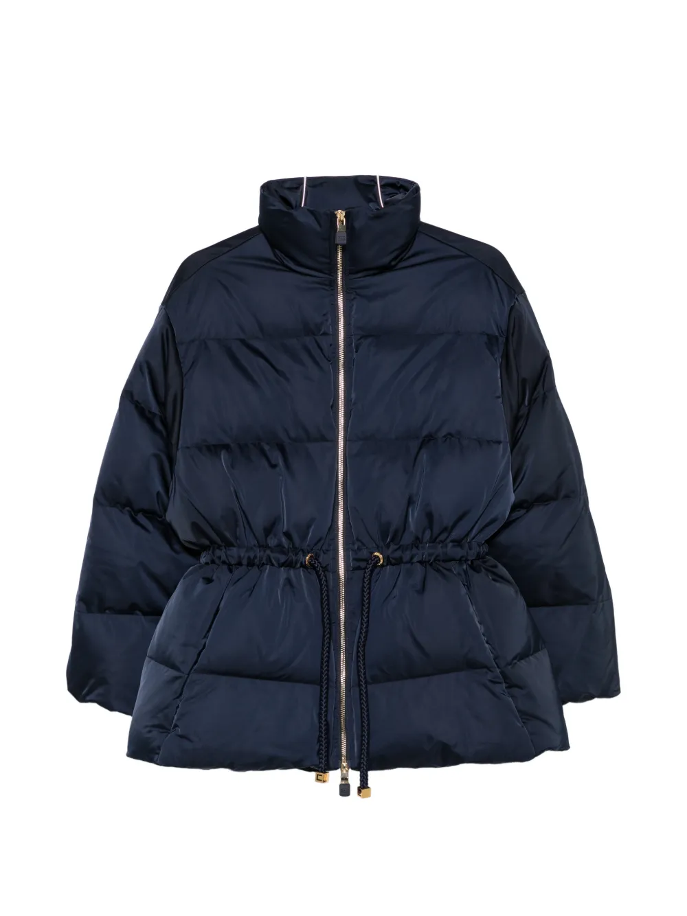 Elisabetta Franchi quilted drawstring coat - Blu
