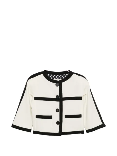 alessandro enriquez contrast-trim cropped jacket