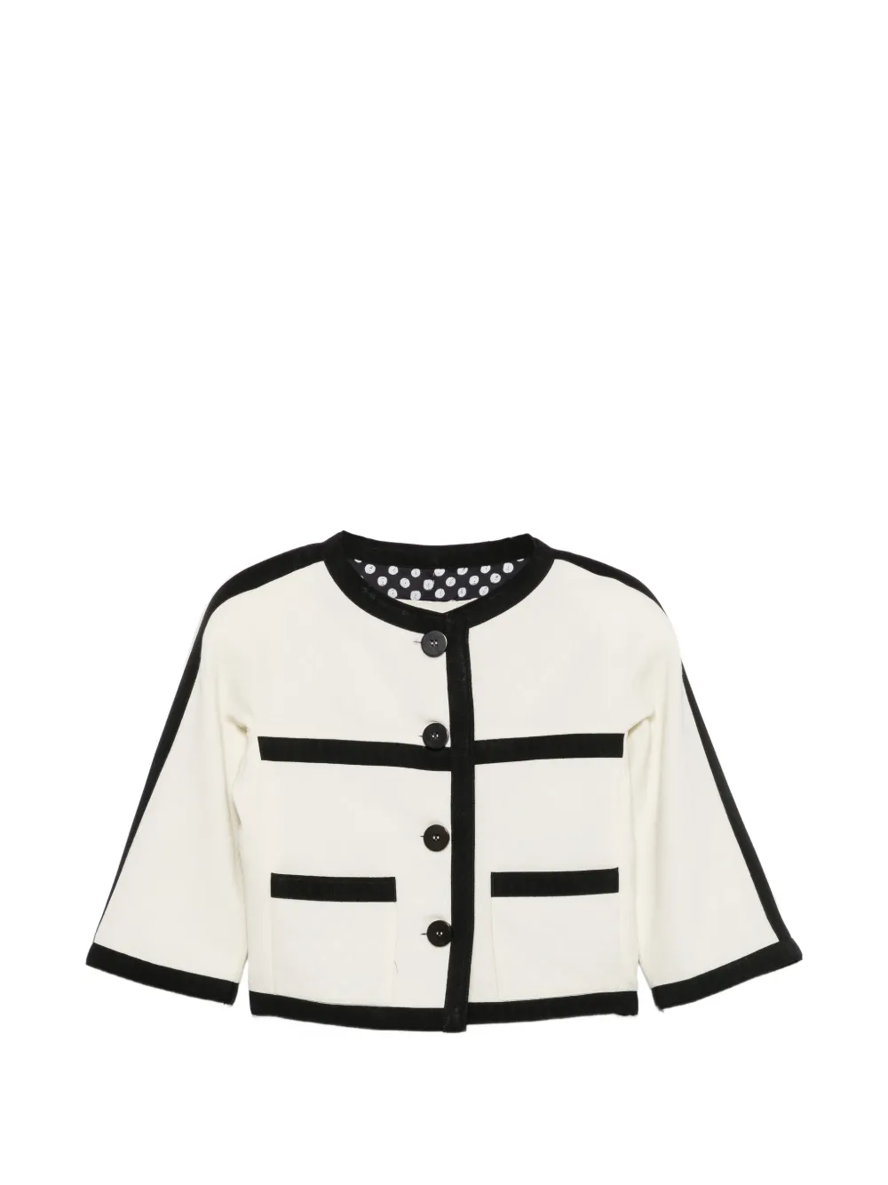 alessandro enriquez contrast-trim cropped jacket
