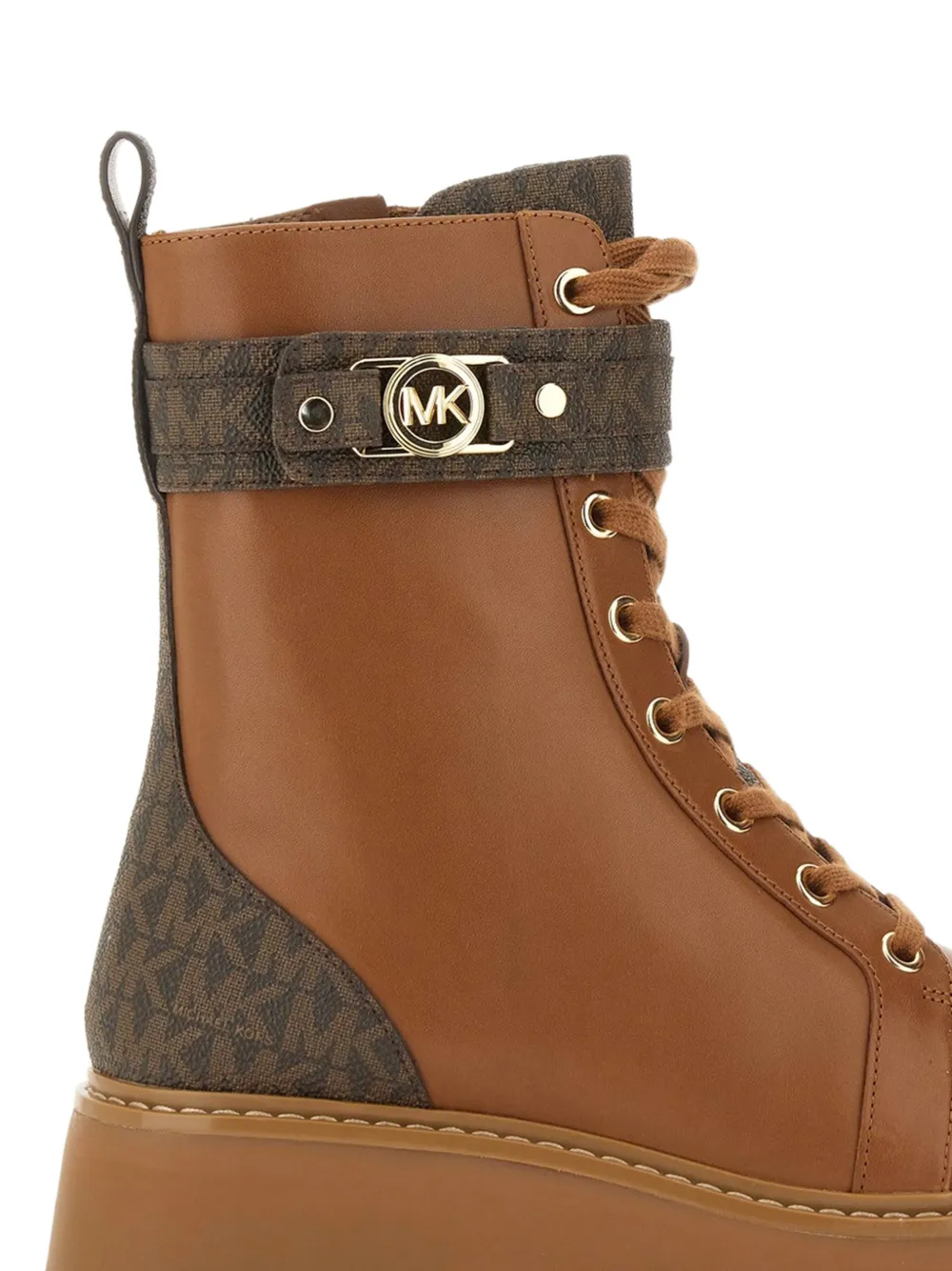 Michael Kors Mandy Amphibian leather boots Bruin