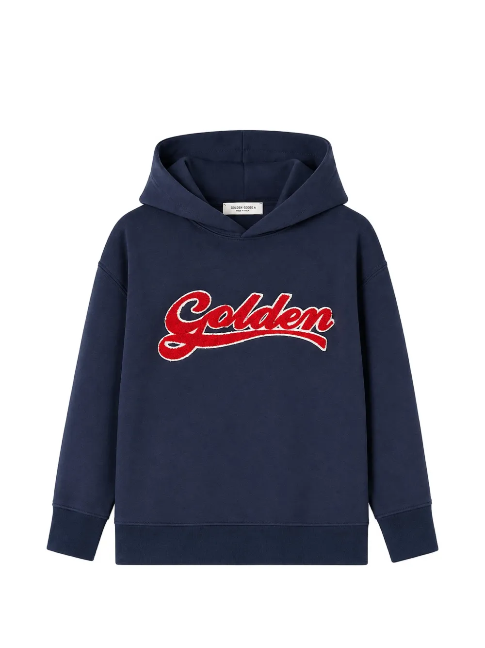 Golden Goose Kids Felpa con logo e cappuccio - Blu