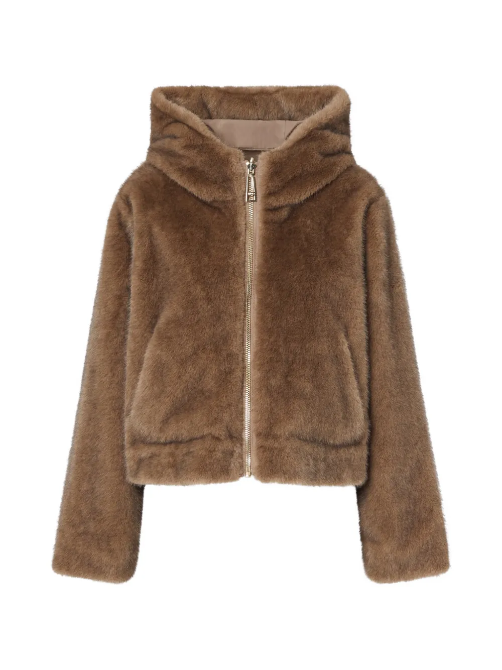 LIU JO reversible teddy jacket - Marrone