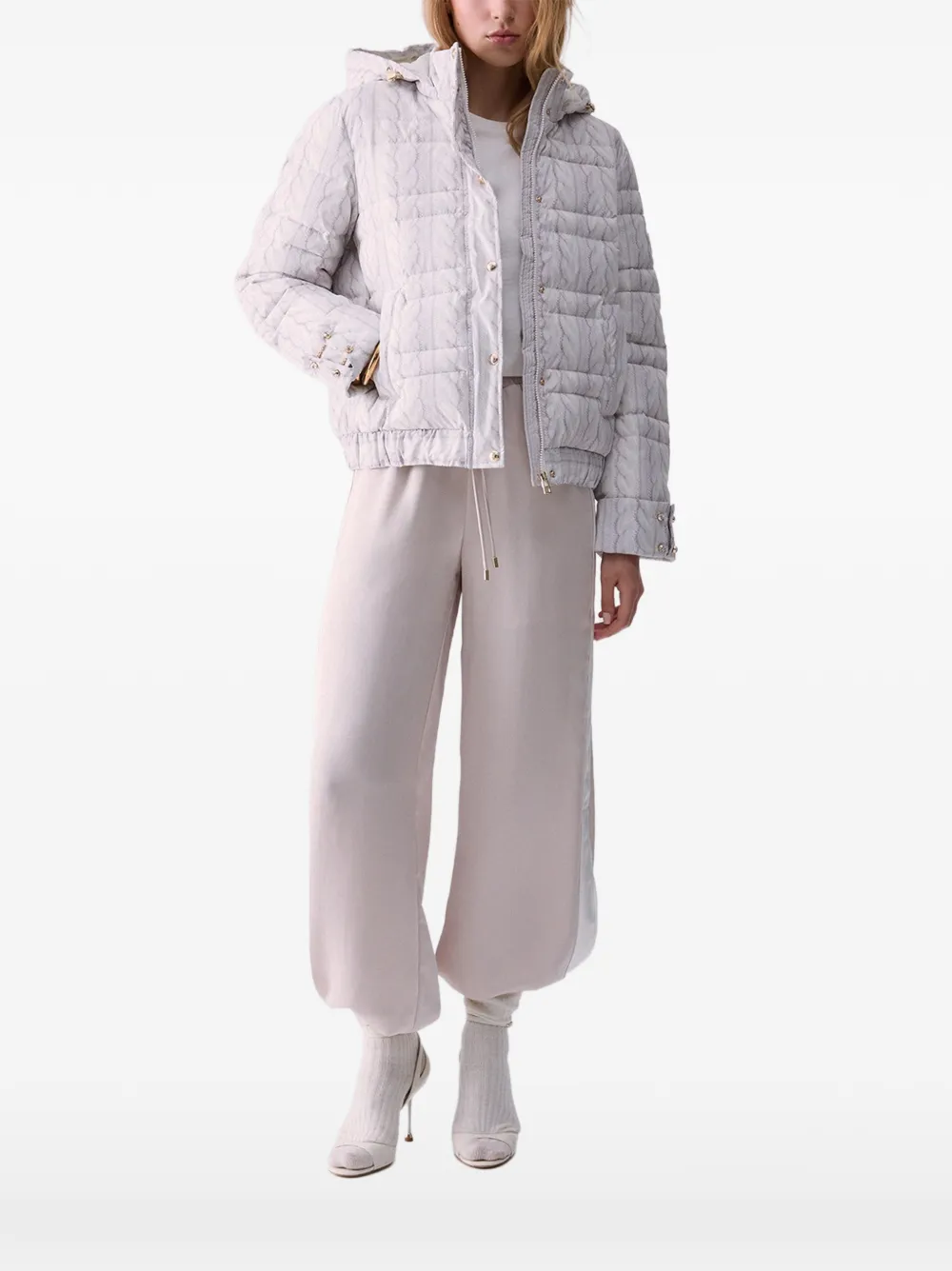 LIU JO Nylon jack met print Wit