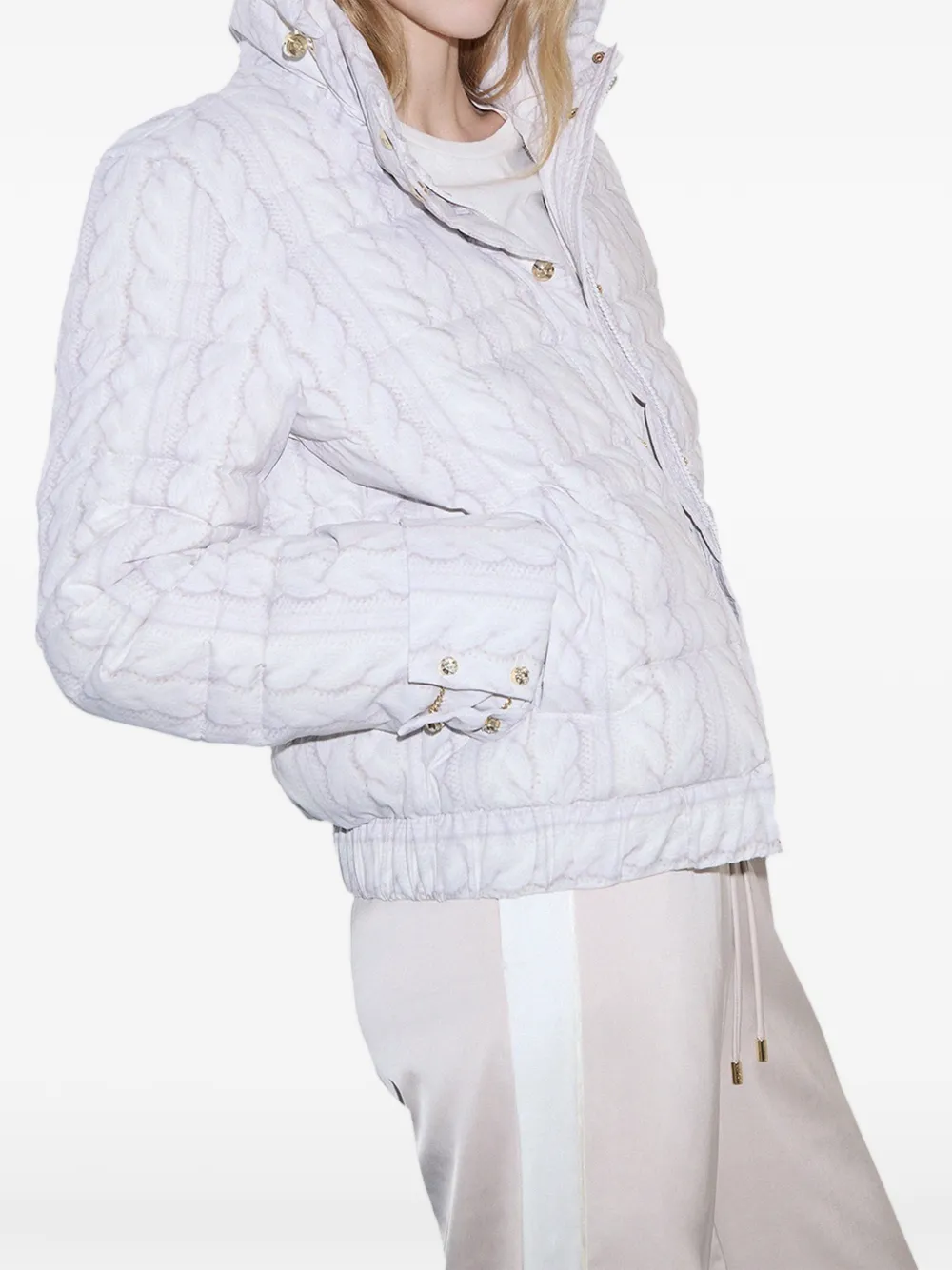 LIU JO Nylon jack met print Wit