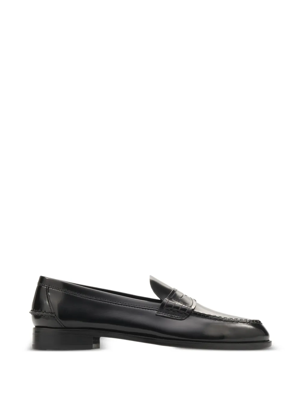 Lottusse Liberty Almond-toe Loafers In Black