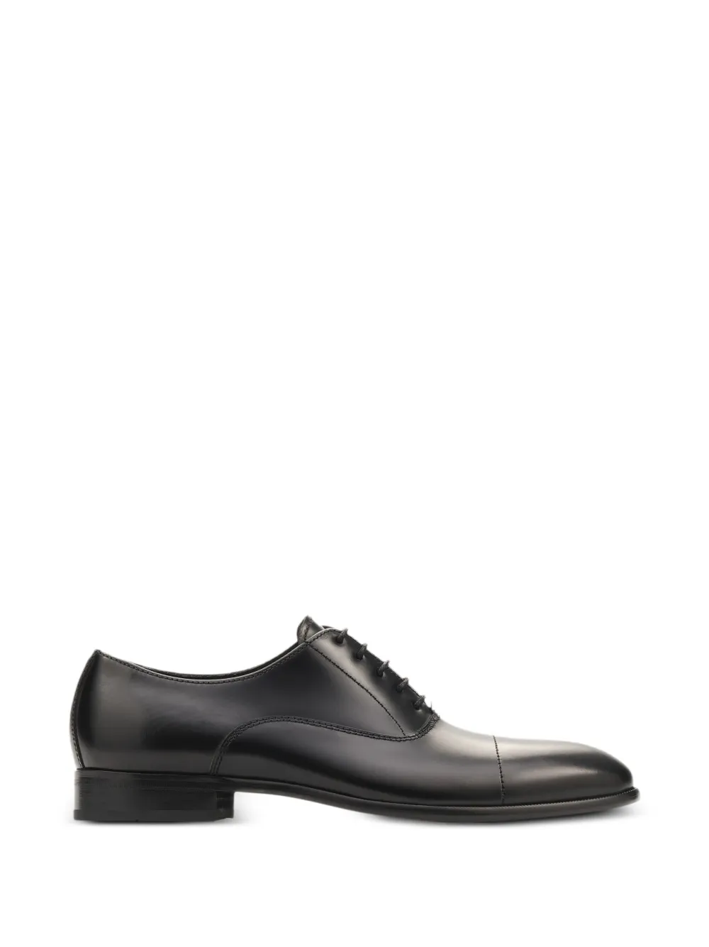 Lottusse Regent Almond-toe Oxford Shoes In Black