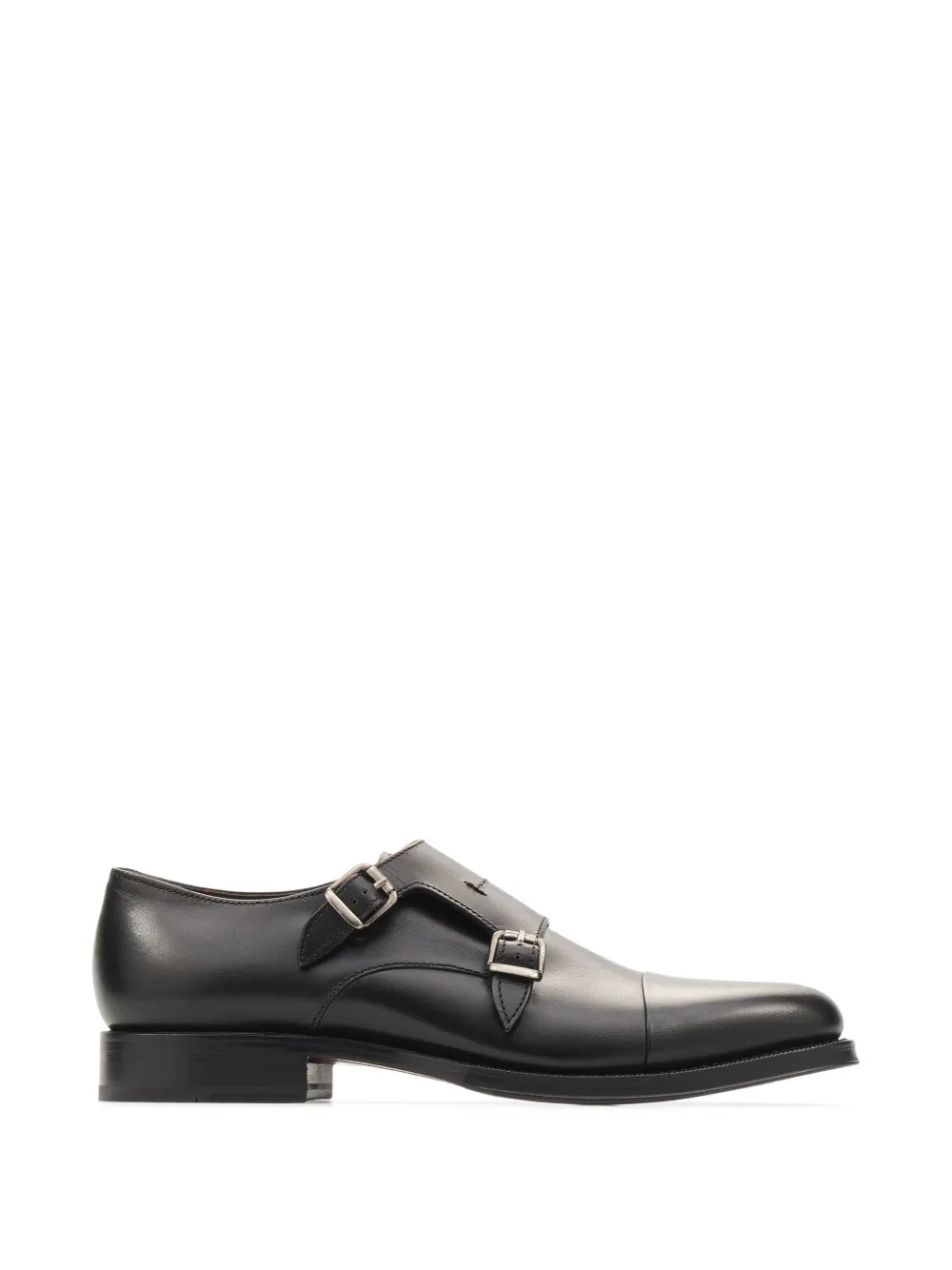 Lottusse Double-buckle Monk Shoes In Black