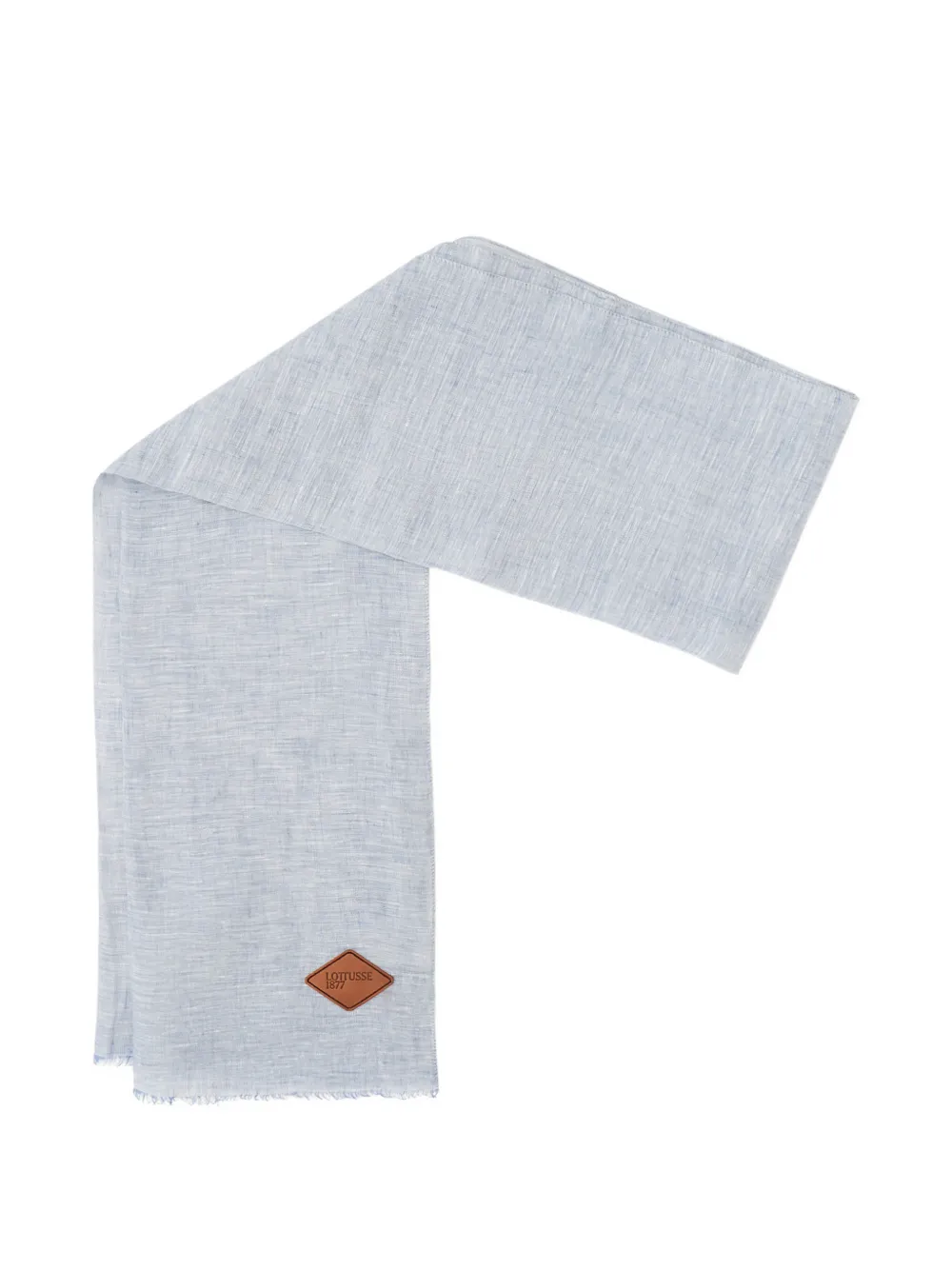 Lottusse Gandria Logo-patch Linen Scarf In White