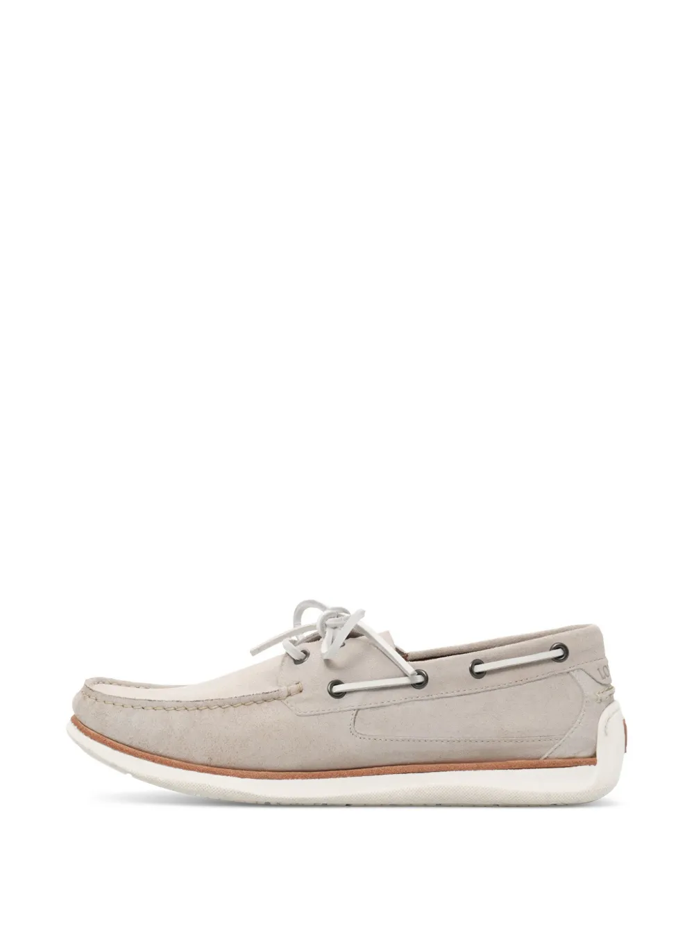 Lottusse Sailor Leather Boat Shoes In Neutral