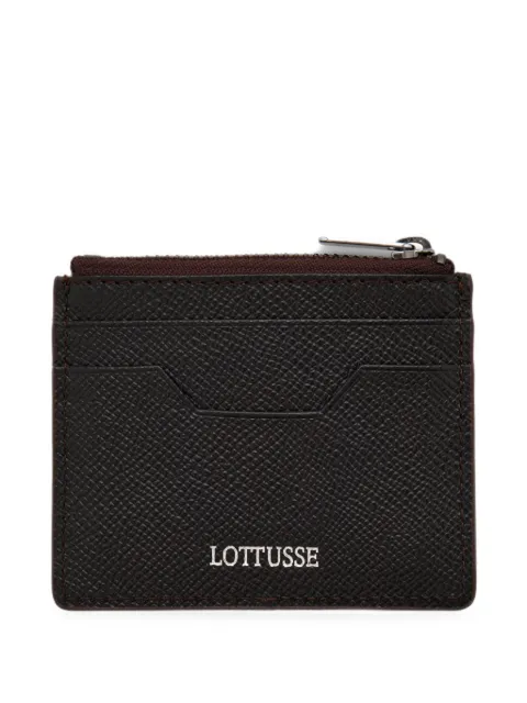 Lottusse logo-print leather card holder