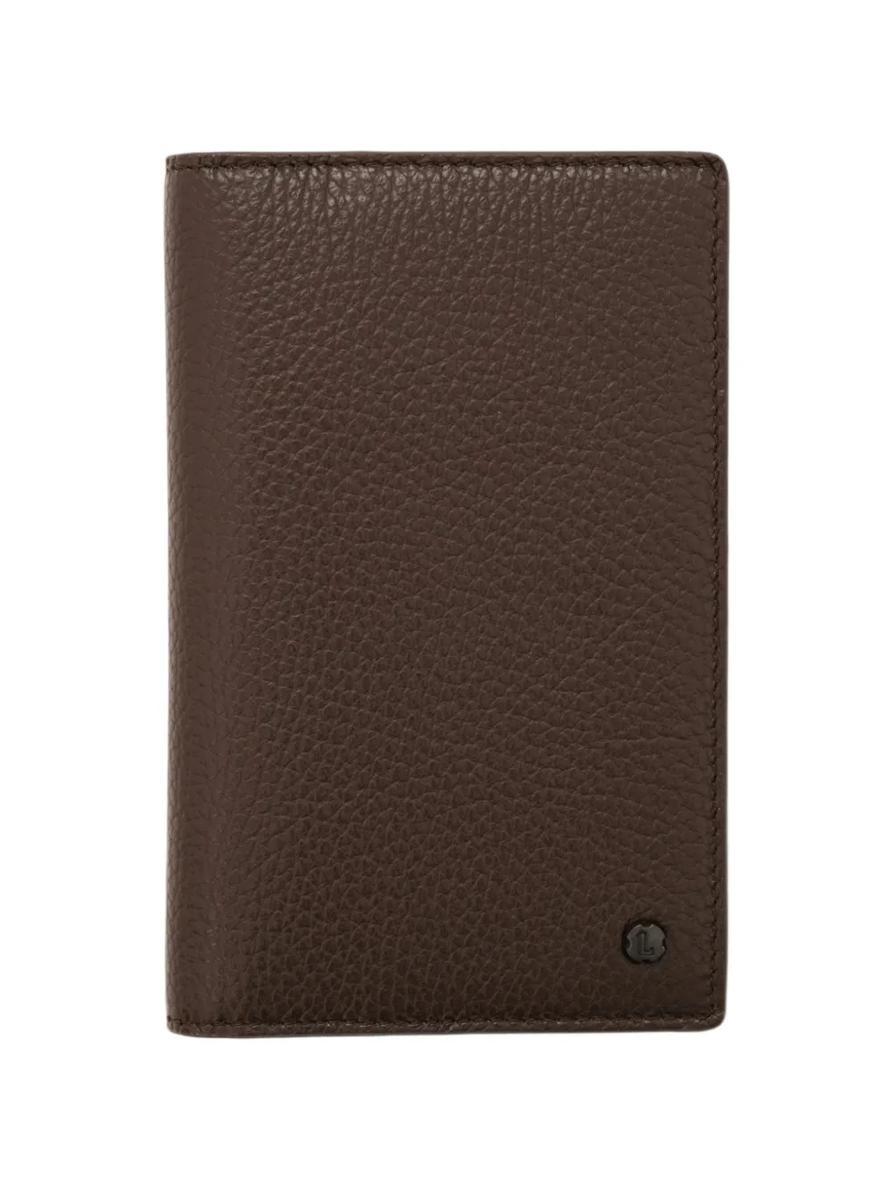 Lottusse Borne Pebbled Leather Wallet In Brown