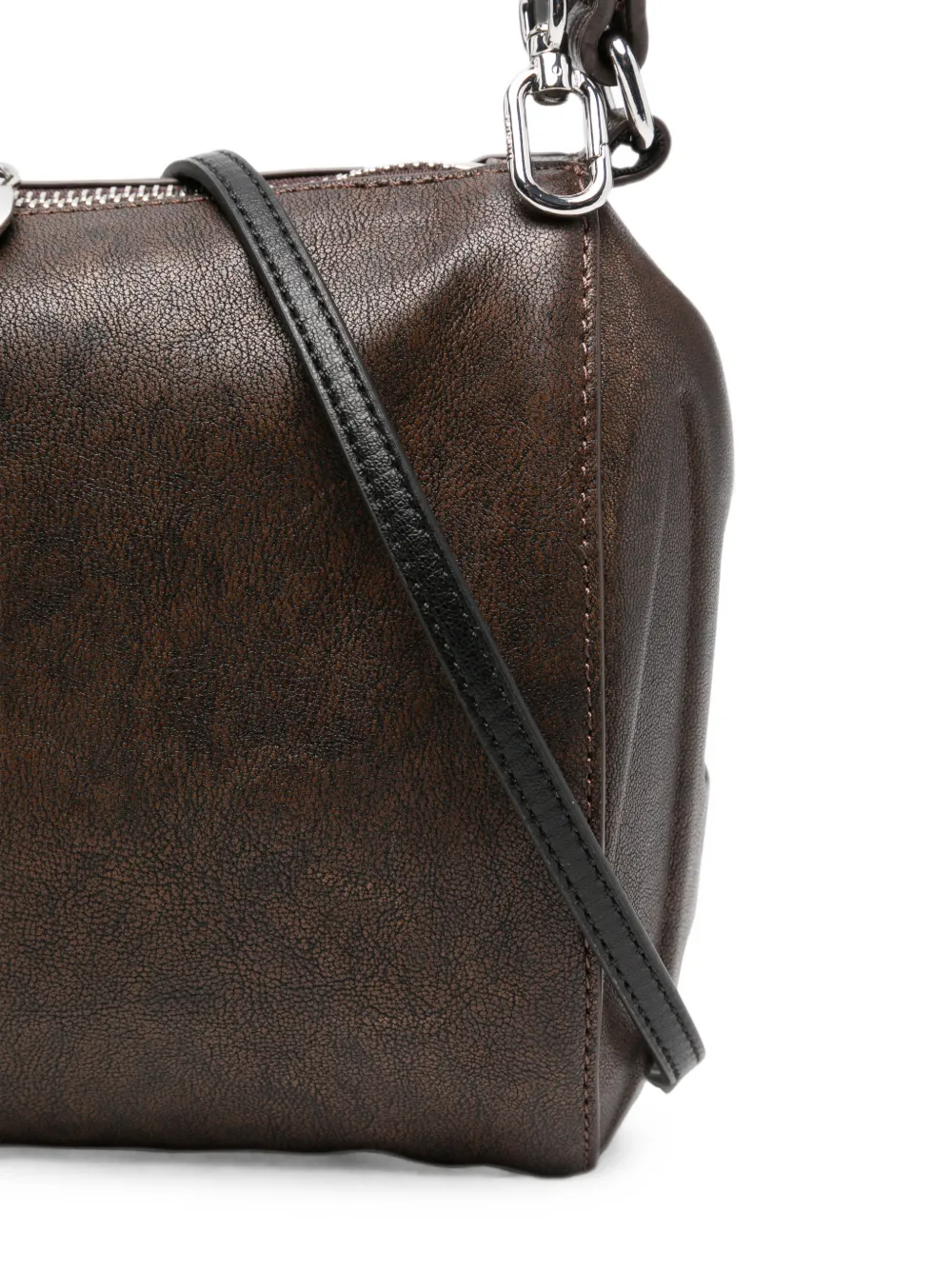 Diesel Barrel schoudertas met logo-reliëf Bruin
