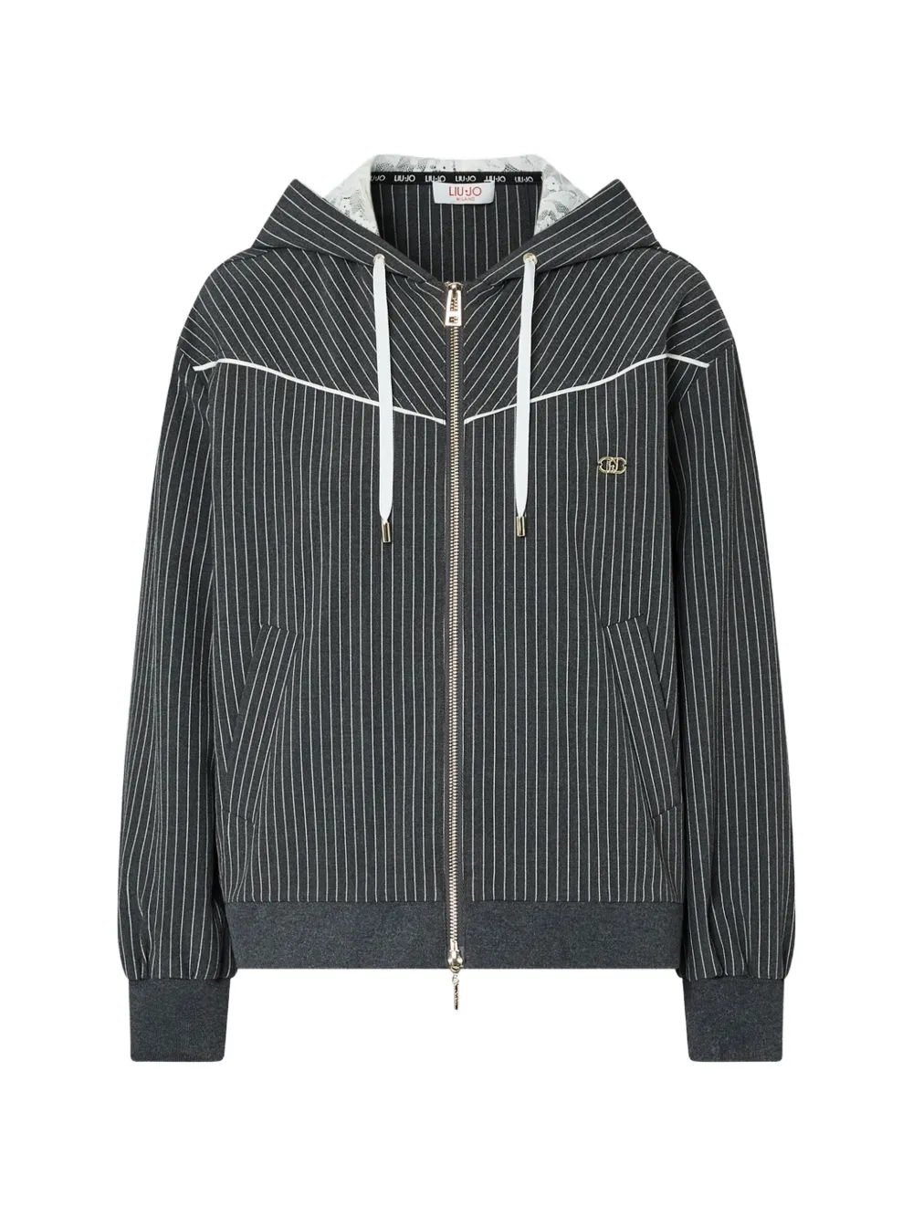 LIU JO hoodie with lace-detailing - Grigio
