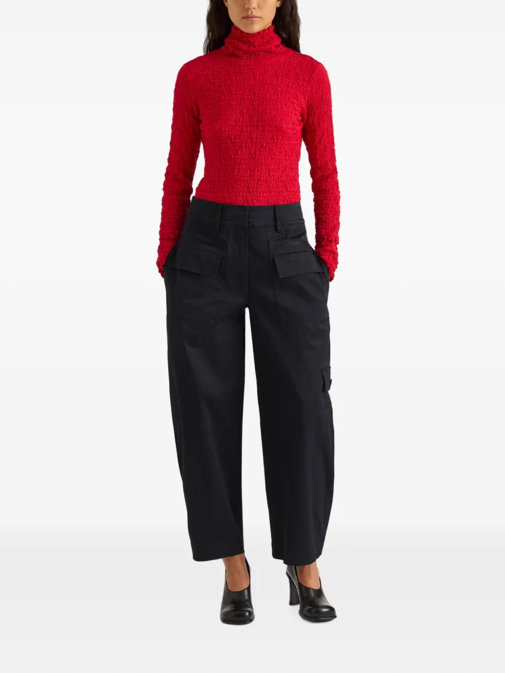 Proenza Schouler White Label Harriet gebreide top met jacquard Rood