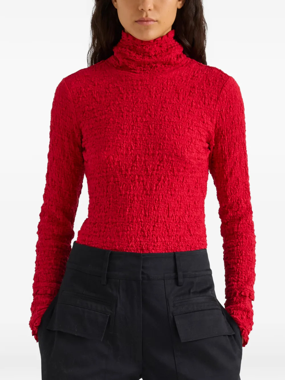 Proenza Schouler White Label Harriet gebreide top met jacquard Rood
