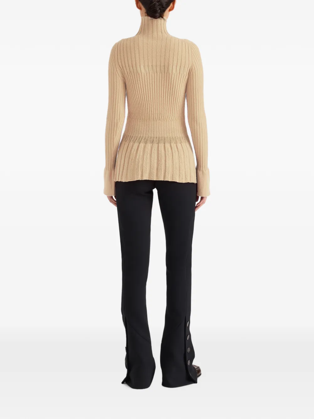 Proenza Schouler Rosario top van merinowol met textuur Beige