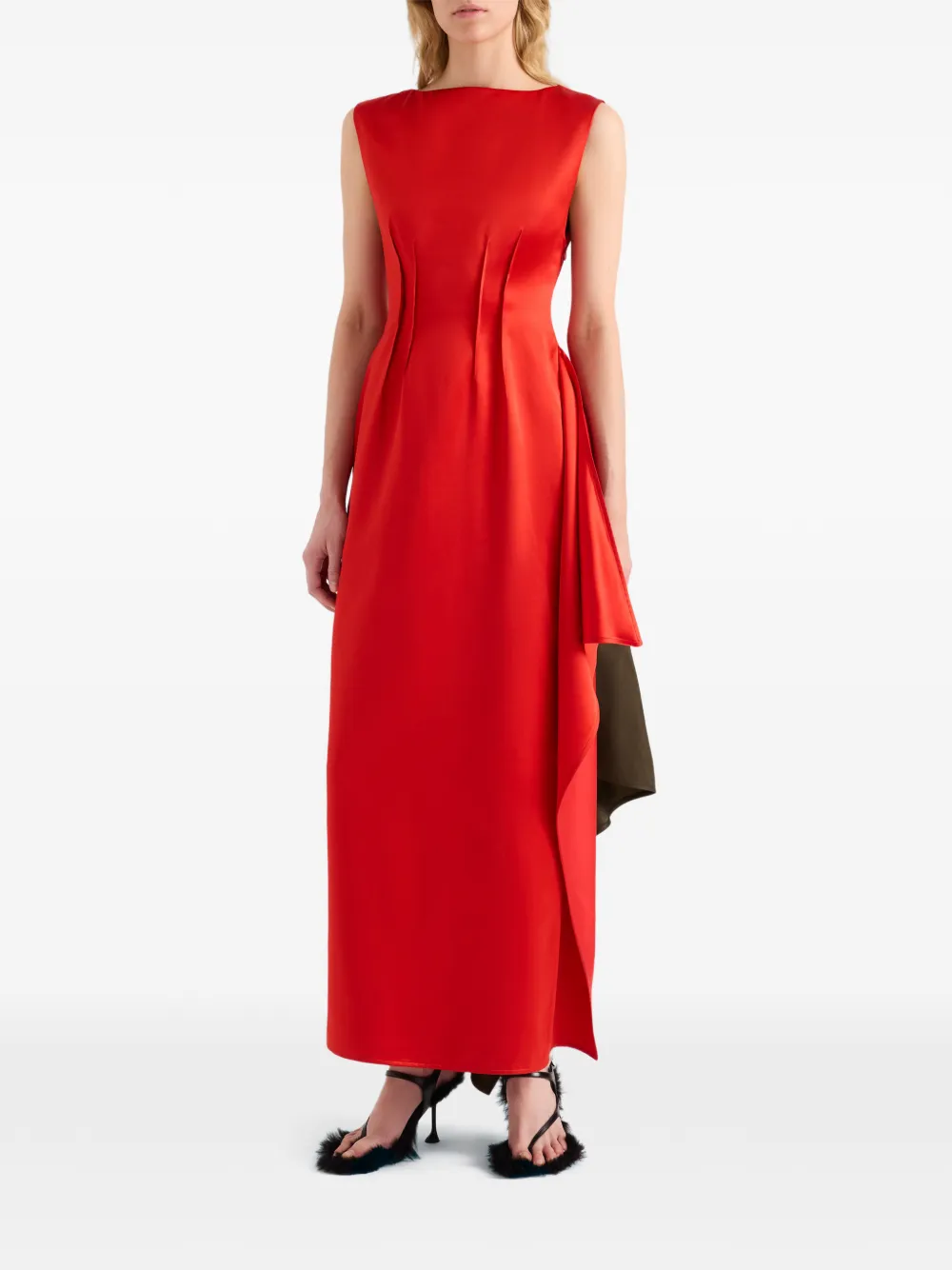 Proenza Schouler Isoria satijnen jurk Rood