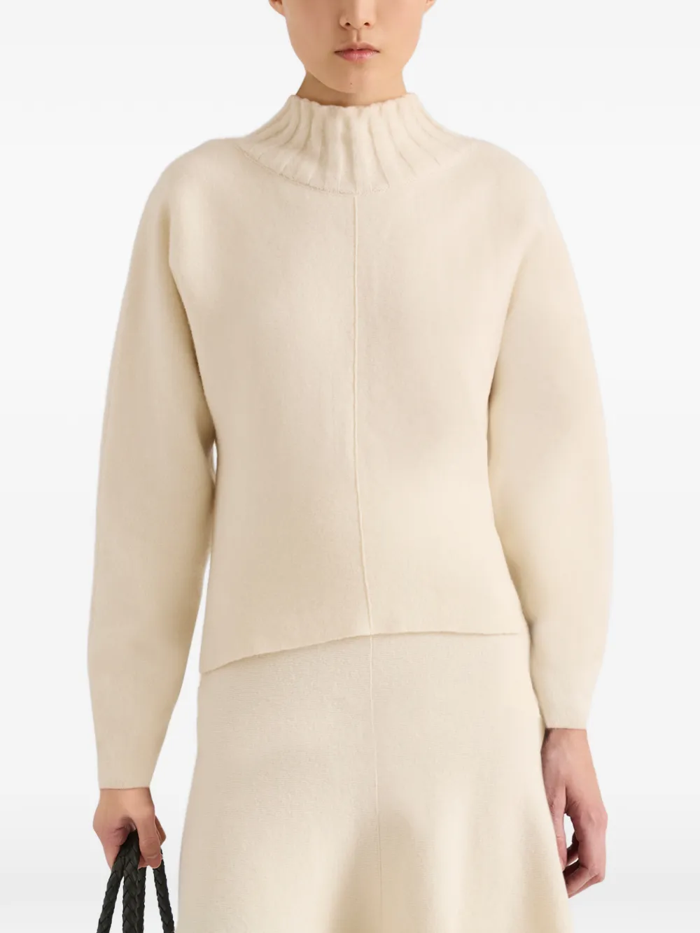 Proenza Schouler Lothea top in lofty merino wool Beige