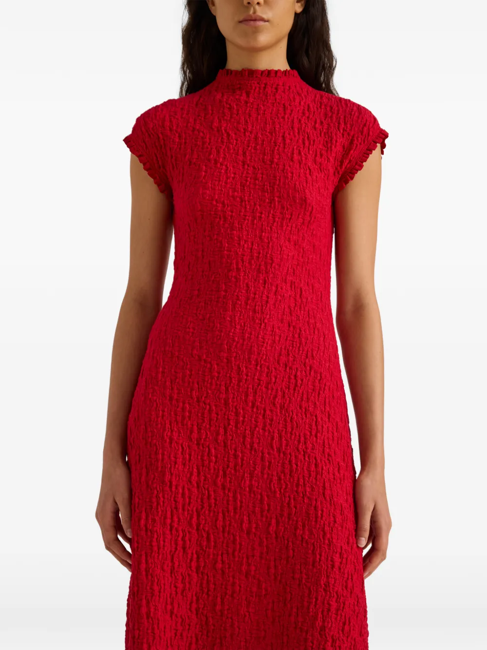 Proenza Schouler White Label Cleo jersey maxi-jurk met jacquard Rood