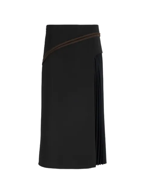 Proenza Schouler Justine skirt in bonded wool satin