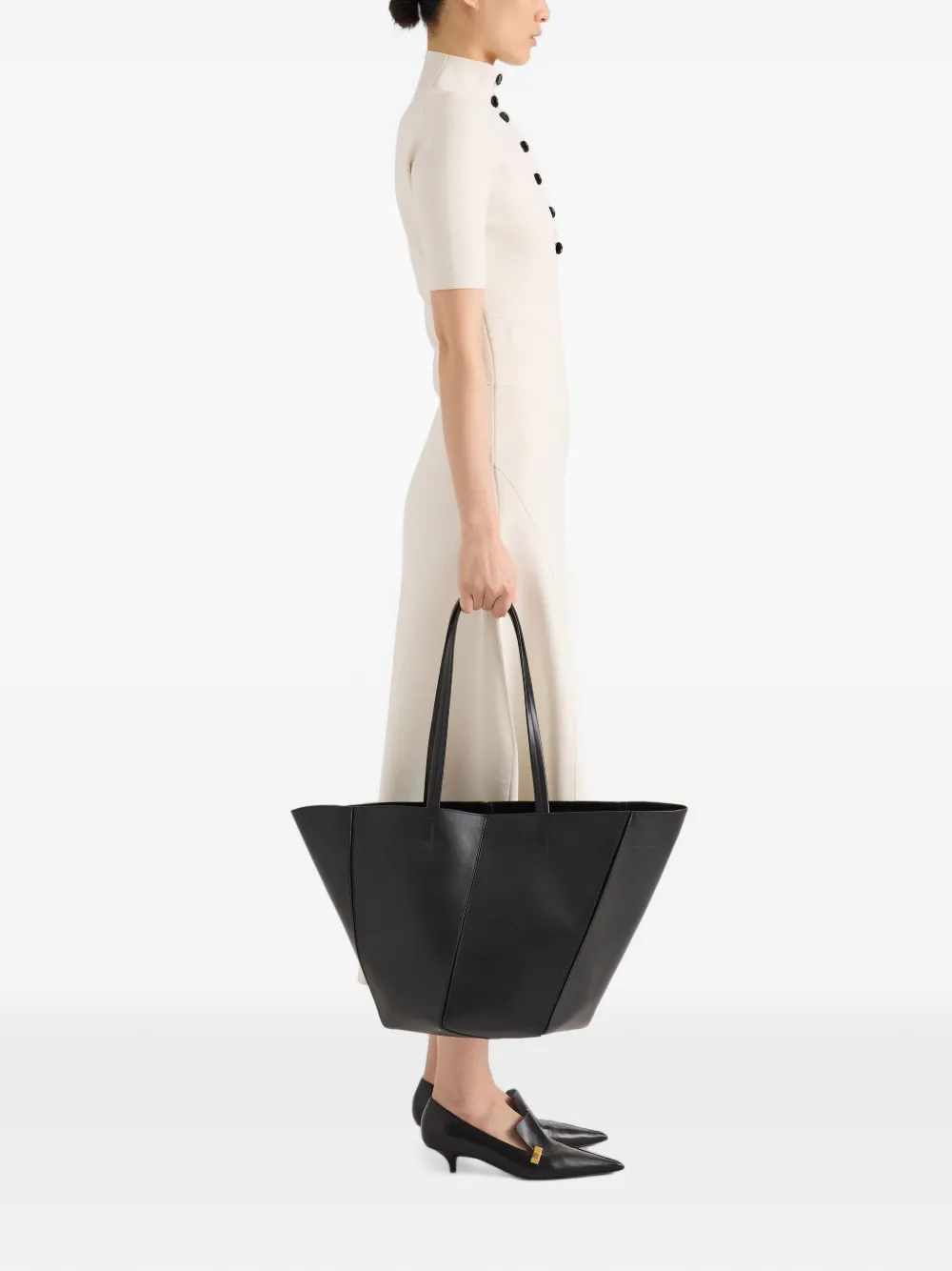 Proenza Schouler Hex shopper van glad kalfsleer Zwart