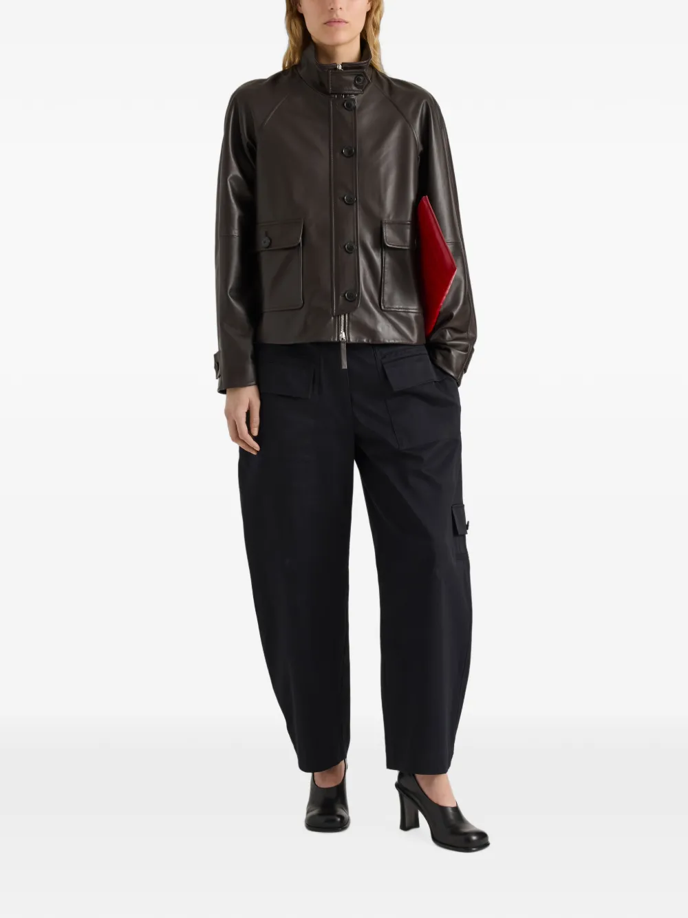 Proenza Schouler White Label Gio leren jack Bruin