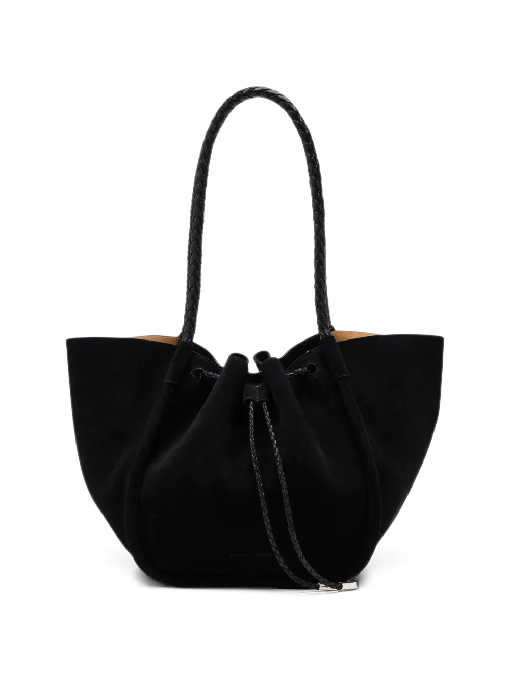 Proenza Schouler large Ruched leather tote bag Zwart