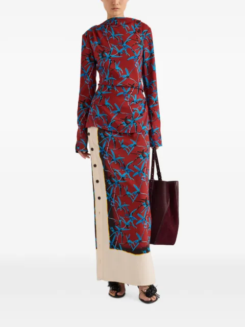 Proenza Schouler Anais top in in printed stretch cady