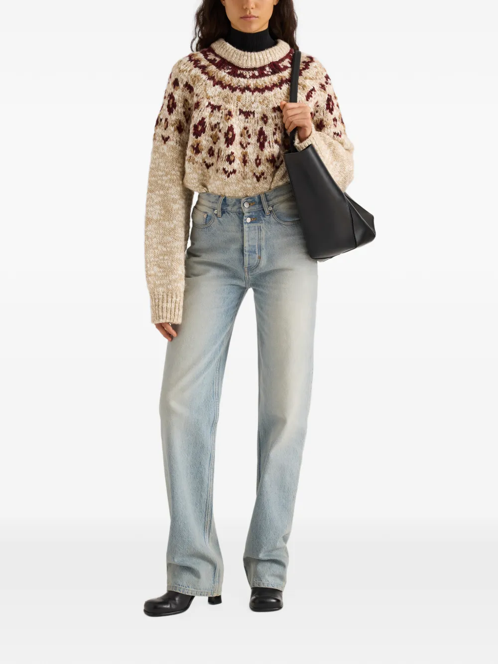 Proenza Schouler White Label Lizzy Fair Isle sweater Beige