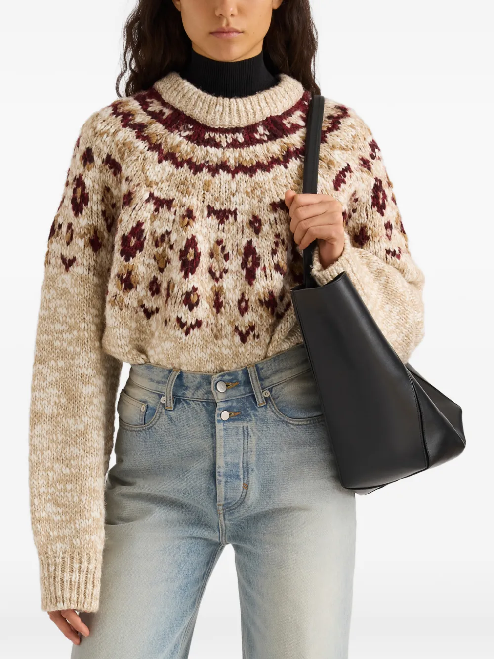 Proenza Schouler White Label Lizzy Fair Isle sweater Beige