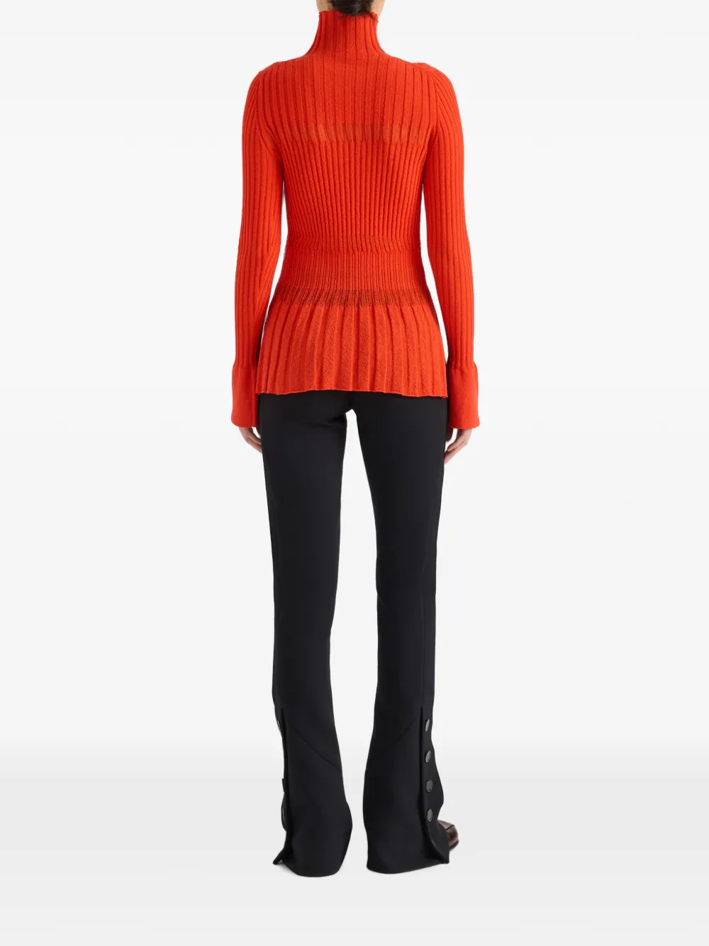 Proenza Schouler Rosario top van merinowol met textuur Oranje