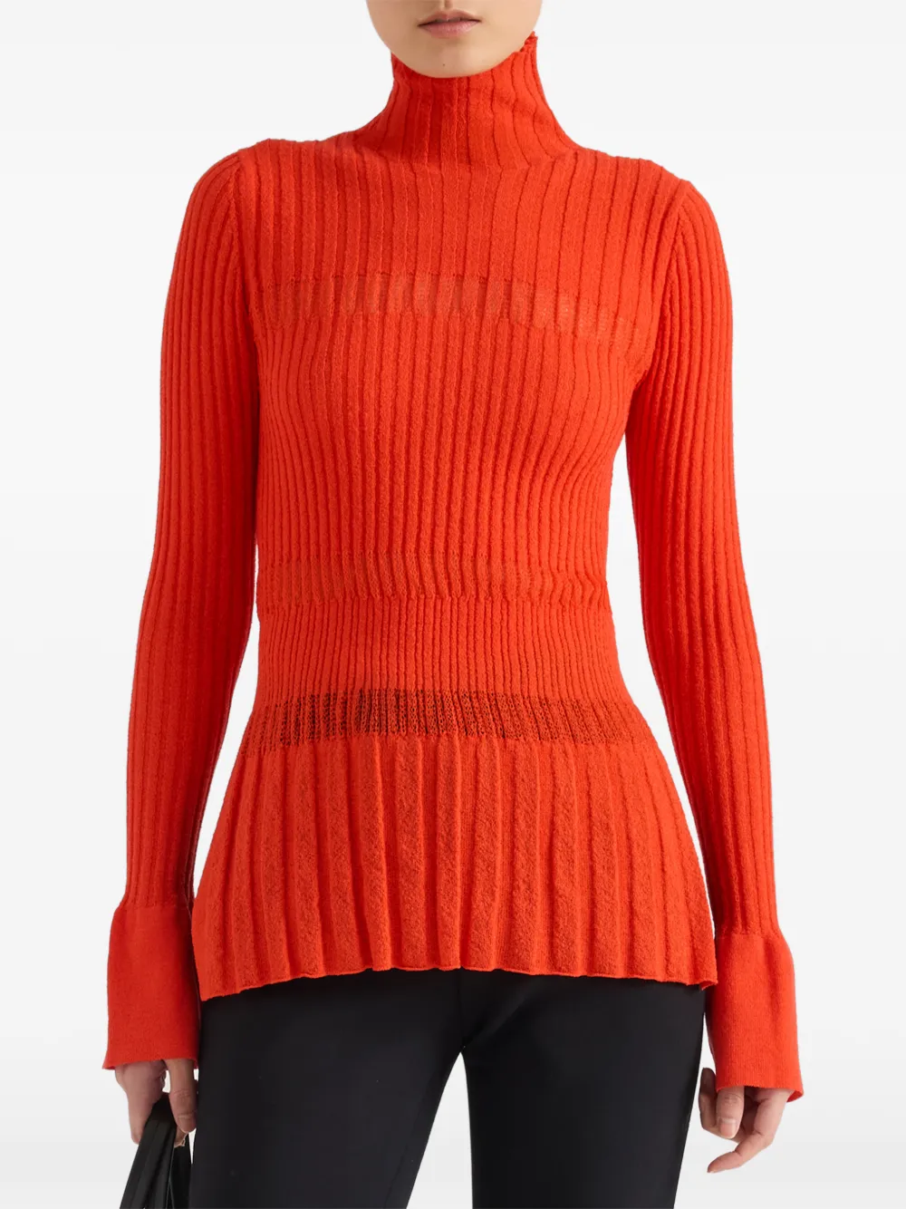 Proenza Schouler Rosario top van merinowol met textuur Oranje