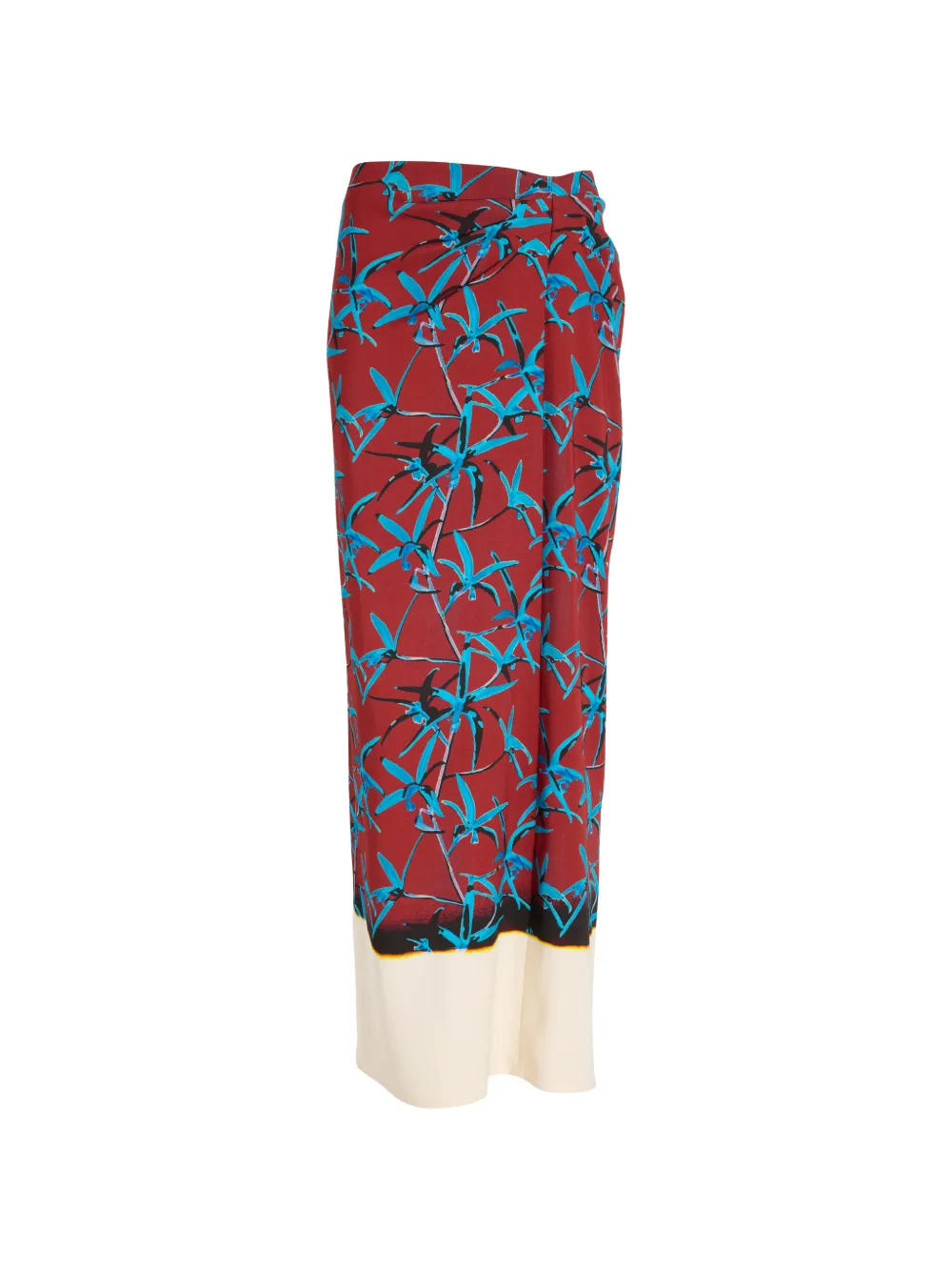 Proenza Schouler Anais skirt in printed stretch cady - Rosso