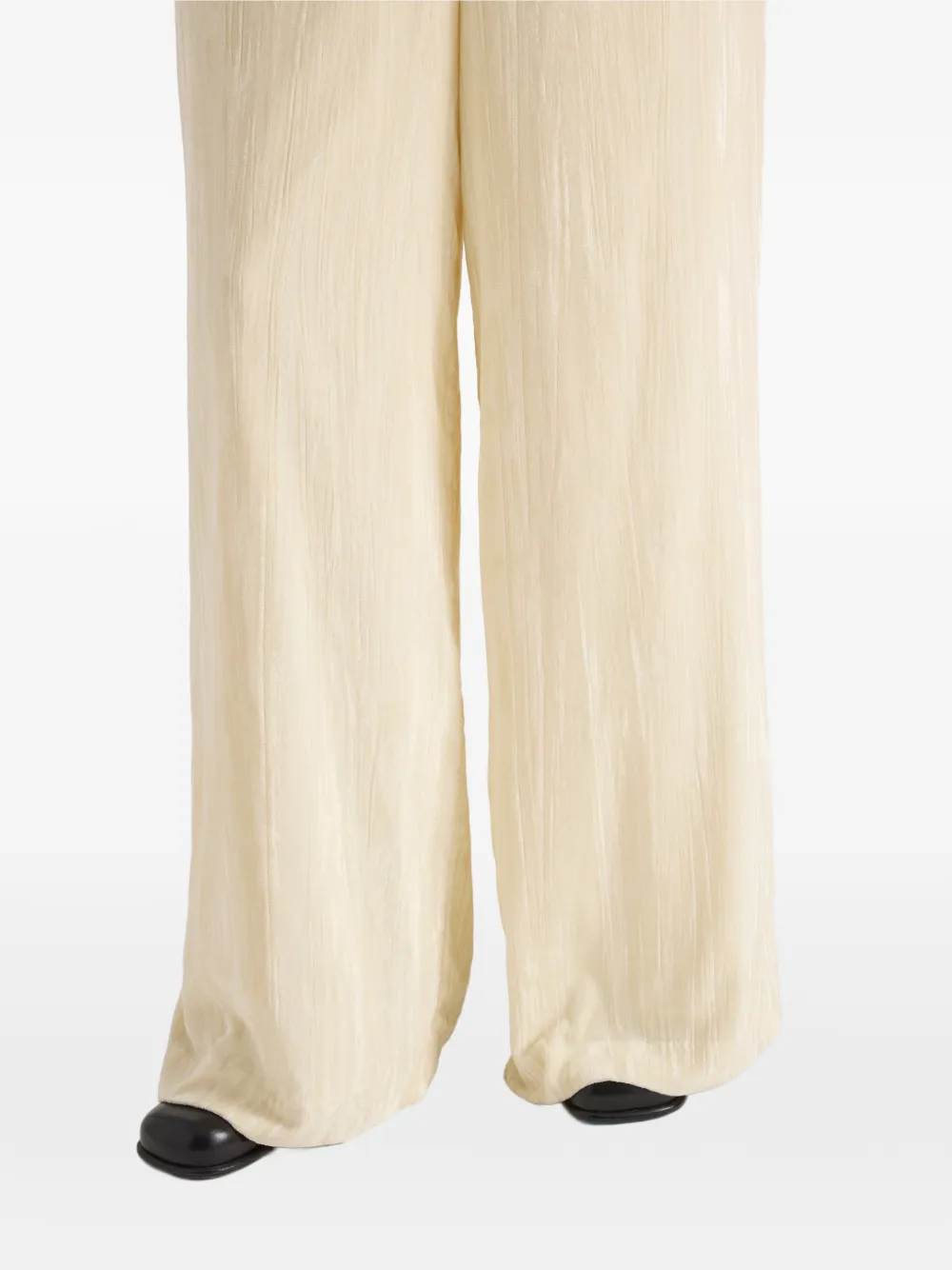 Proenza Schouler White Label Meadow fluwelen broek met gekreukt effect Beige