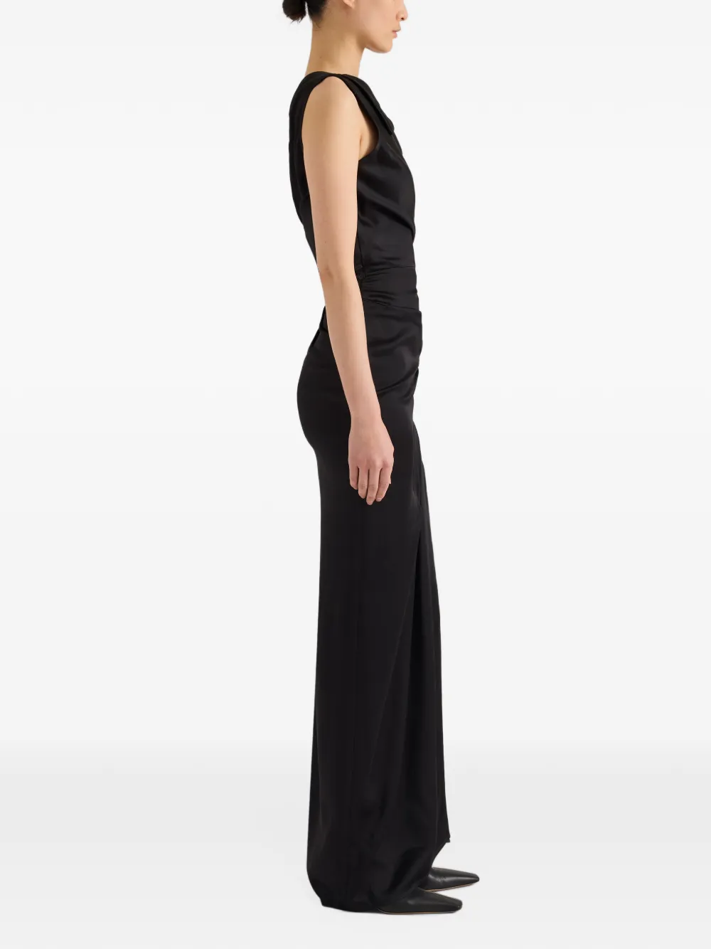 Proenza Schouler Isaline dress in crepe satin Zwart