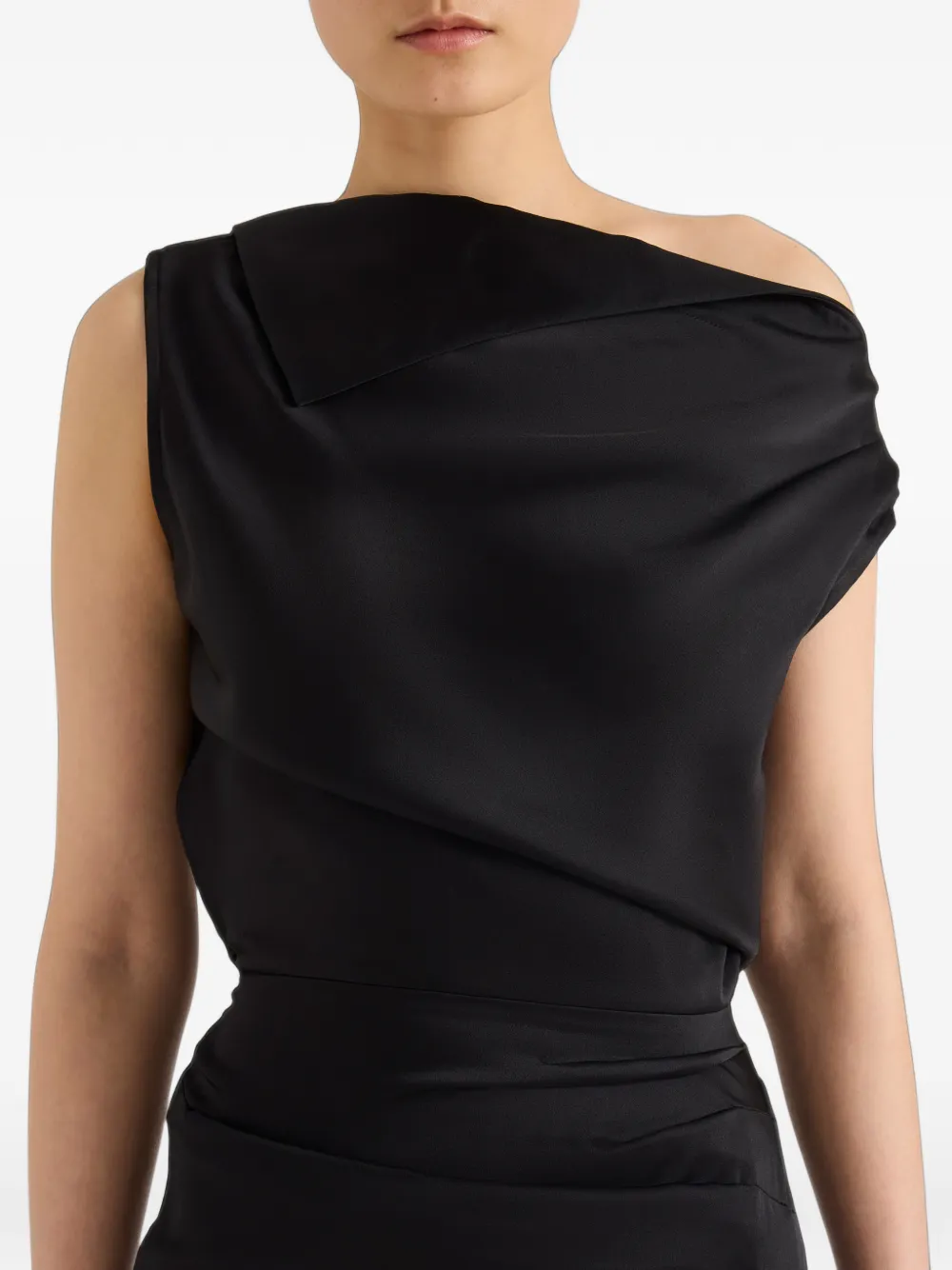 Proenza Schouler Isaline dress in crepe satin Zwart