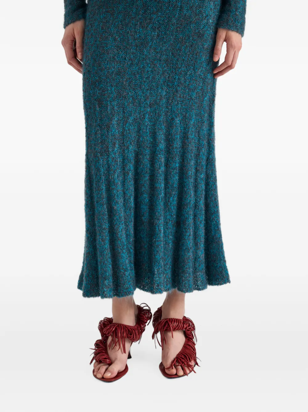 Proenza Schouler Joelle mohair rok met lus Blauw