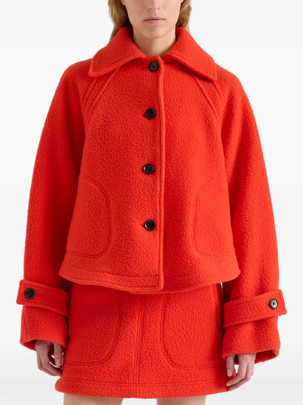 Proenza Schouler Clarice jacket in Casentino wool Oranje