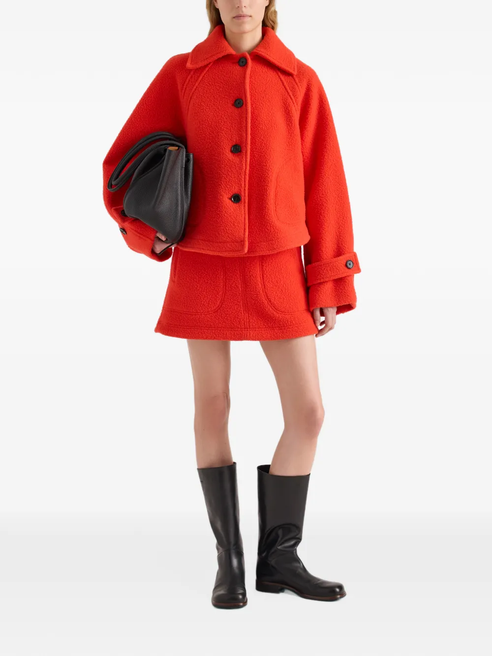 Proenza Schouler Clarice jacket in Casentino wool Oranje