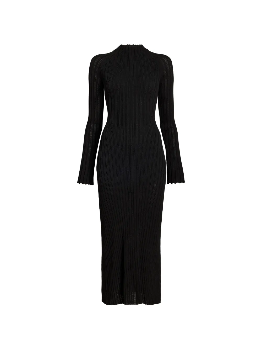 Proenza Schouler Roux dress in viscose silk rib Zwart