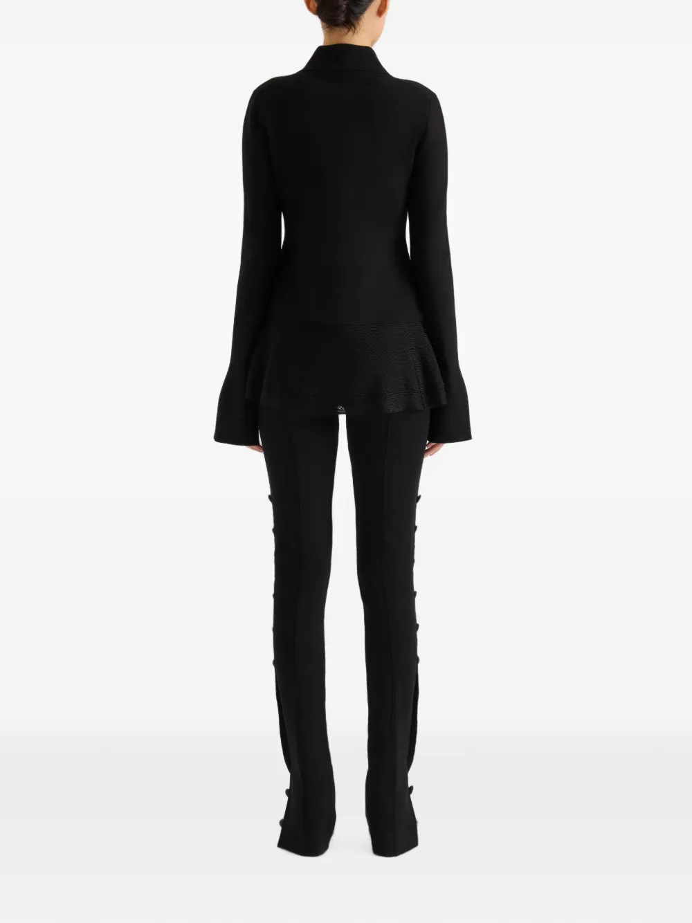 Proenza Schouler Martina broek met compacte stretch viscose Zwart