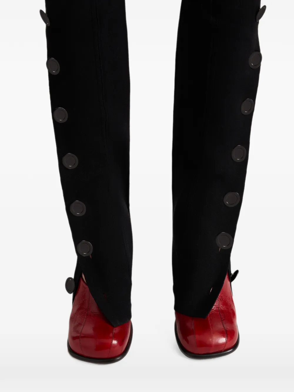 Proenza Schouler Martina broek met compacte stretch viscose Zwart